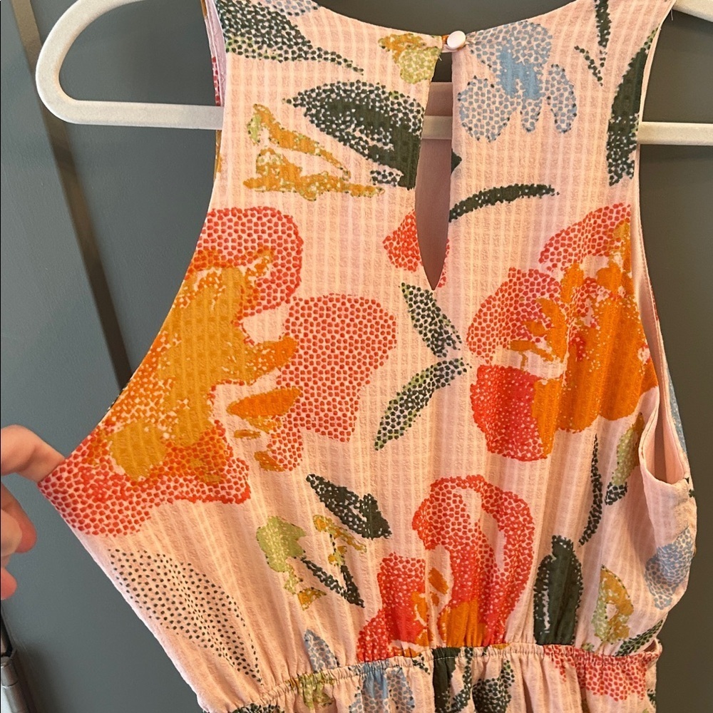 Kaileigh Pink and Orange Patterned Dress Stitch Fix Size large Petite - Picture 4 of 6